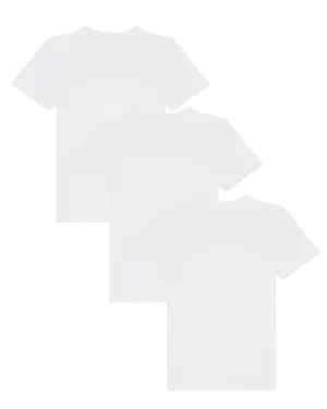 3 Pack White Organic Cotton T-Shirts