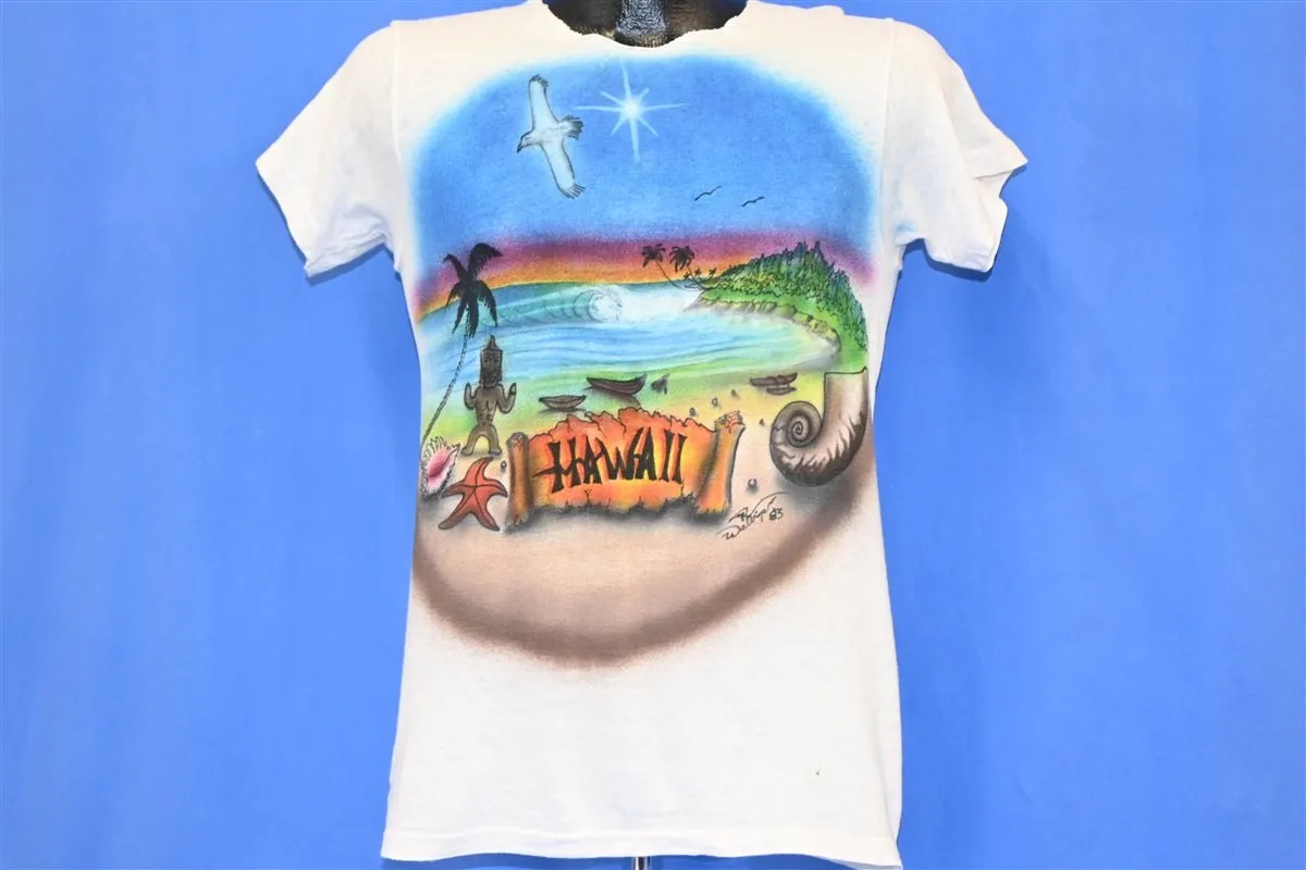 80s Hawaii Tropical Island Airbrushed Distressed t-shirt Small