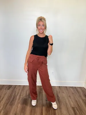 AL Rhodes Lightweight Cargo Pants- Mahogany |FINAL SALE|