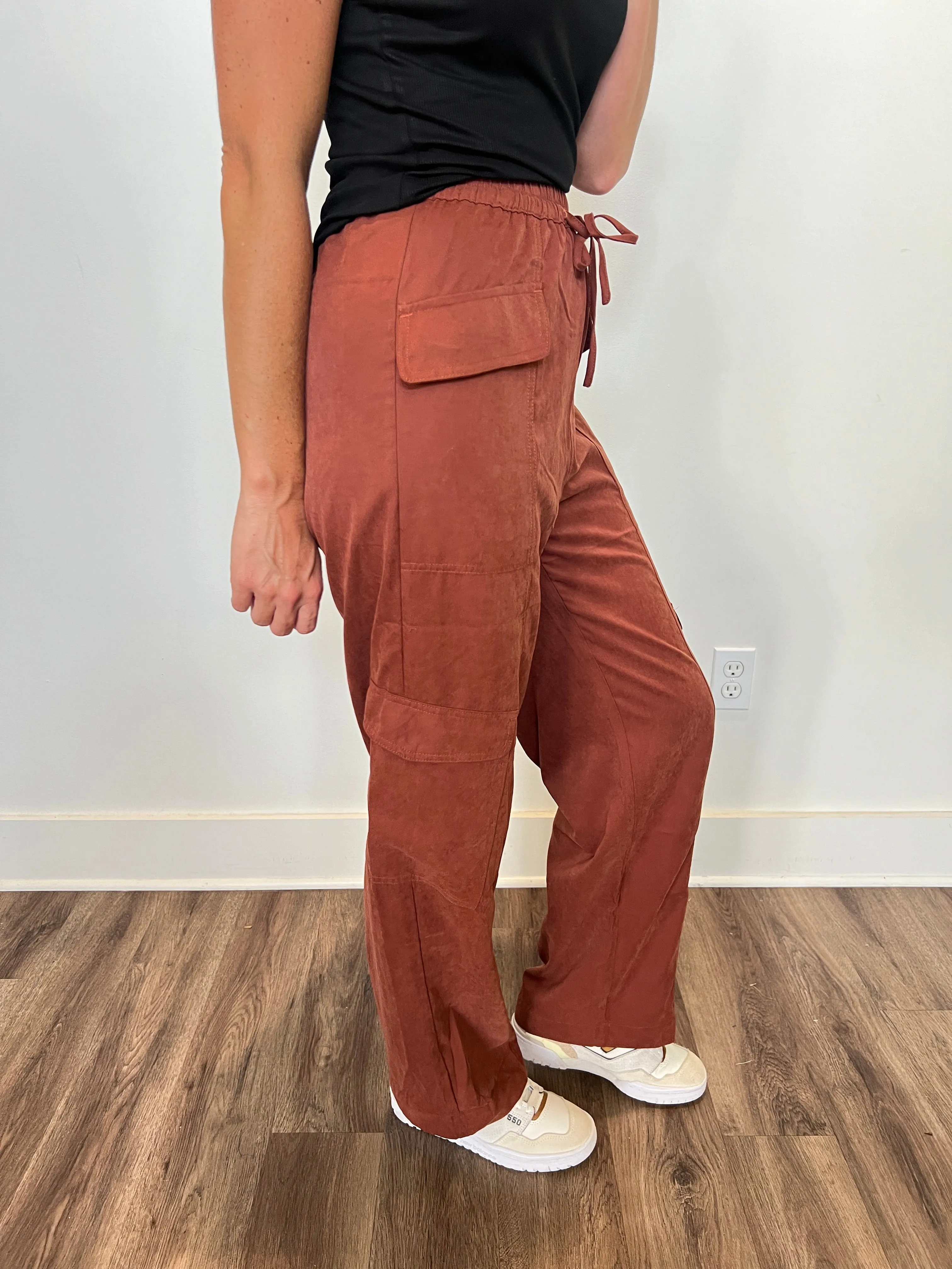 AL Rhodes Lightweight Cargo Pants- Mahogany |FINAL SALE|