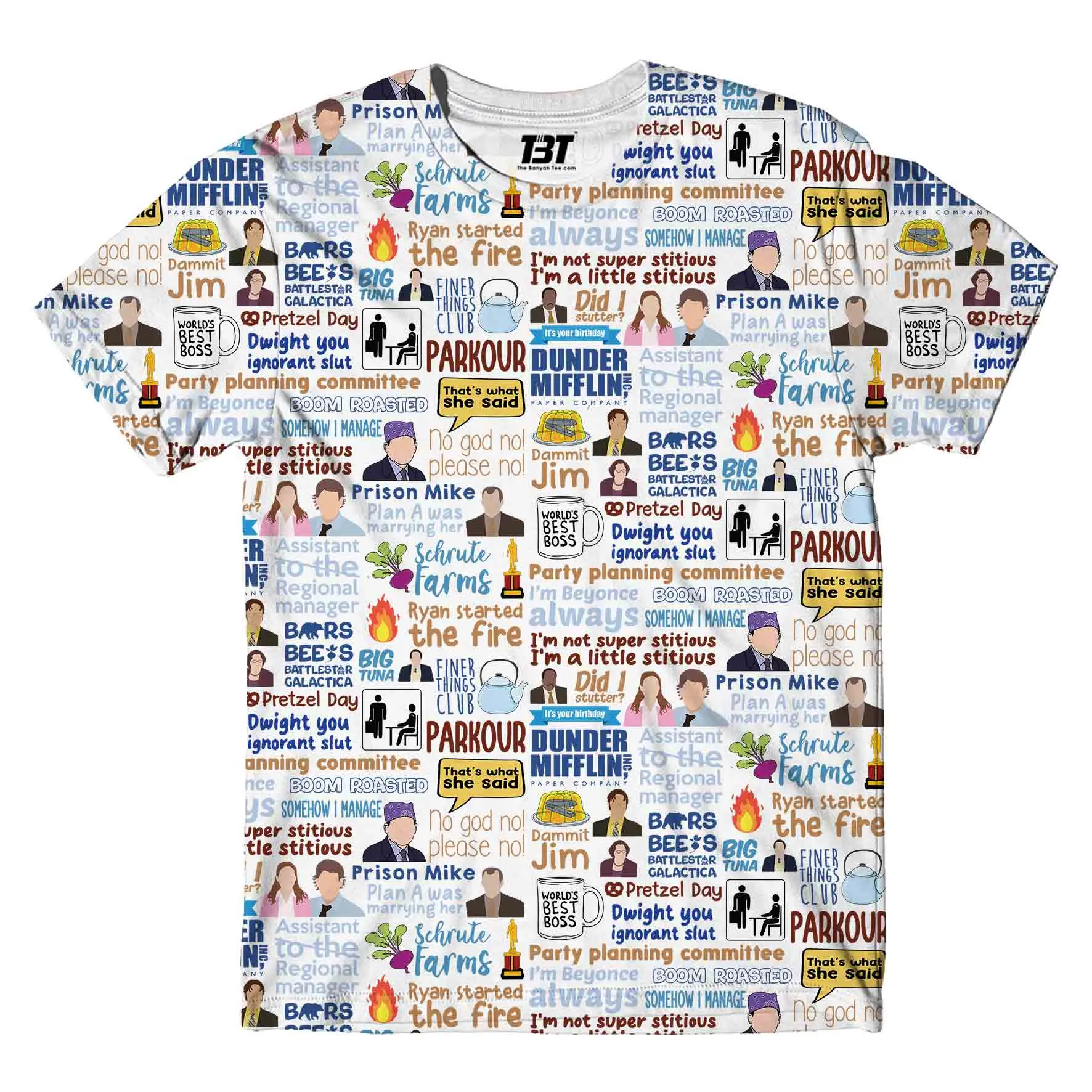 AOP T-shirt - Dunder Doodle