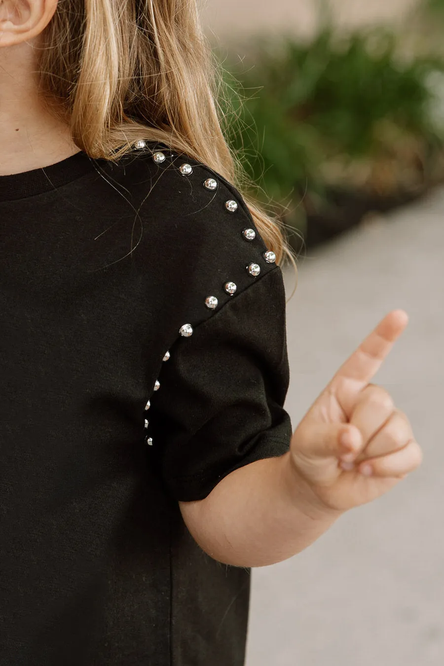 ARMY BLACK KNIGHTS AFTER PARTY KIDS STUDDED SHORT SLEEVE MODERATELY CROPPED TEE