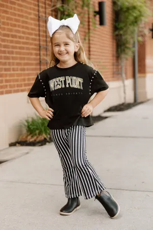 ARMY BLACK KNIGHTS AFTER PARTY KIDS STUDDED SHORT SLEEVE MODERATELY CROPPED TEE