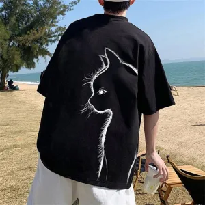 Back Printed Cat Tee