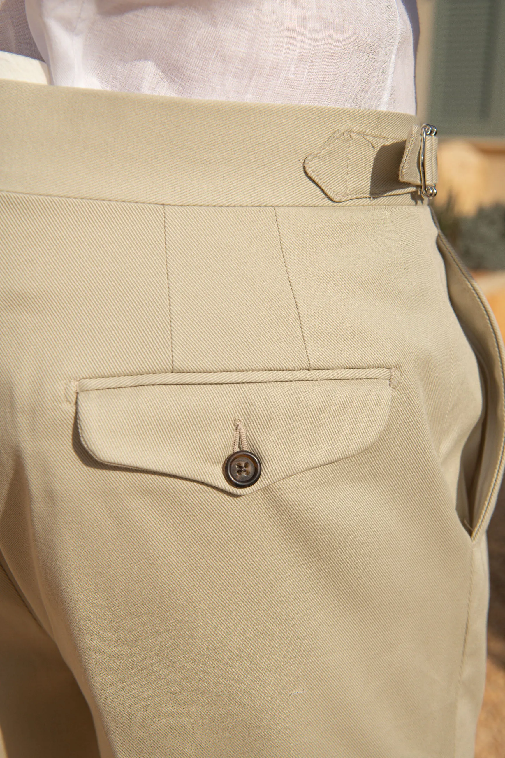 Beige cotton shorts - Made in Italy