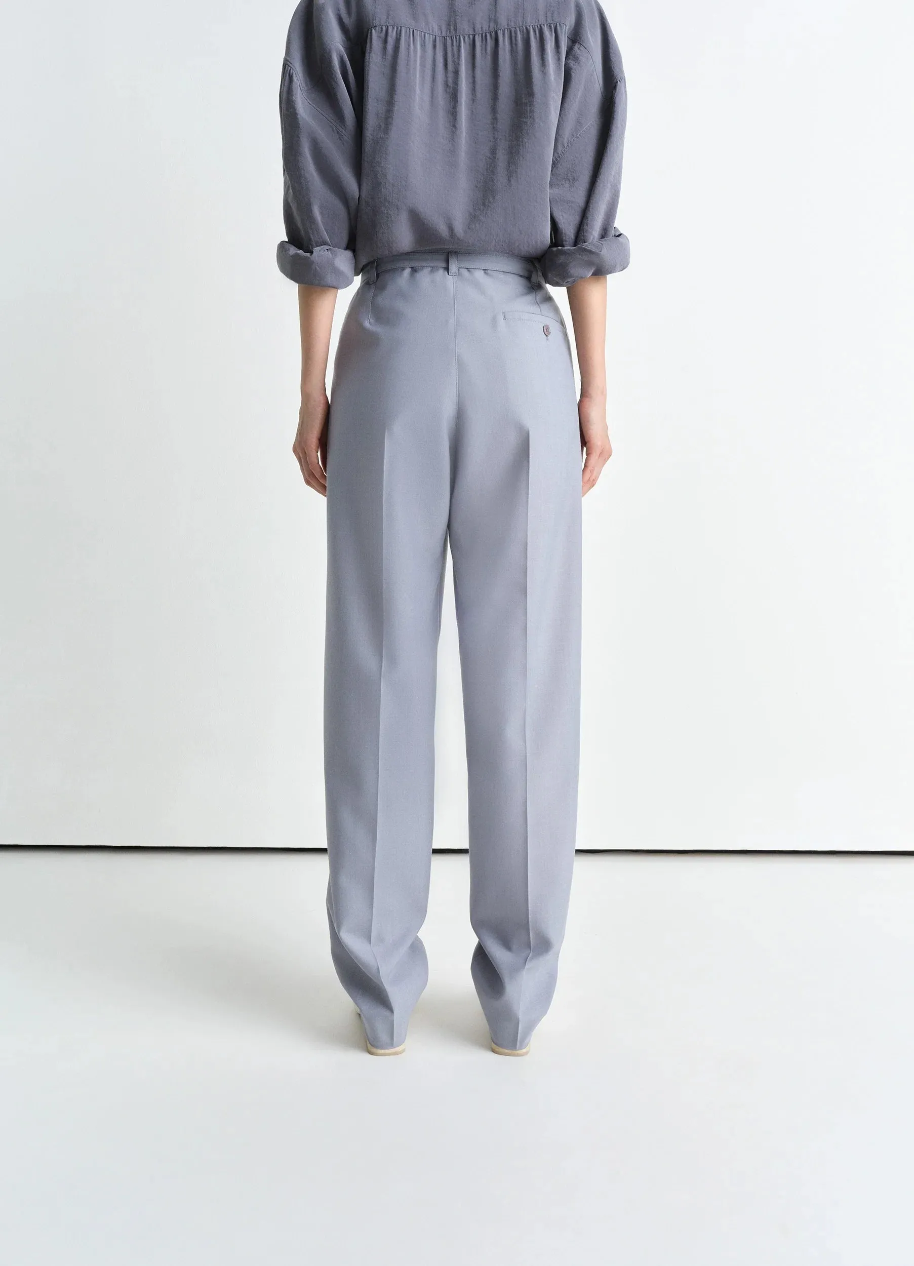 BELTED TAILORED PANTS