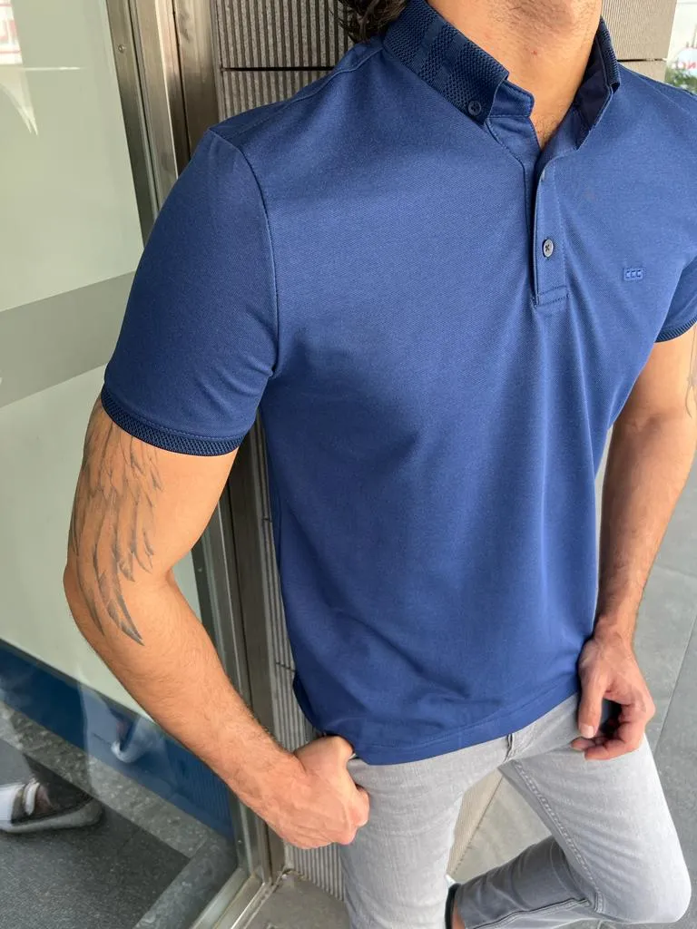 Benson Slim Fit Blue Polo Tees
