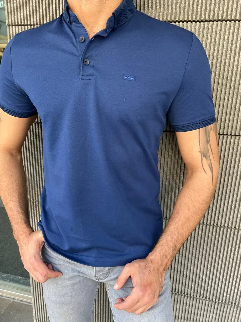 Benson Slim Fit Blue Polo Tees