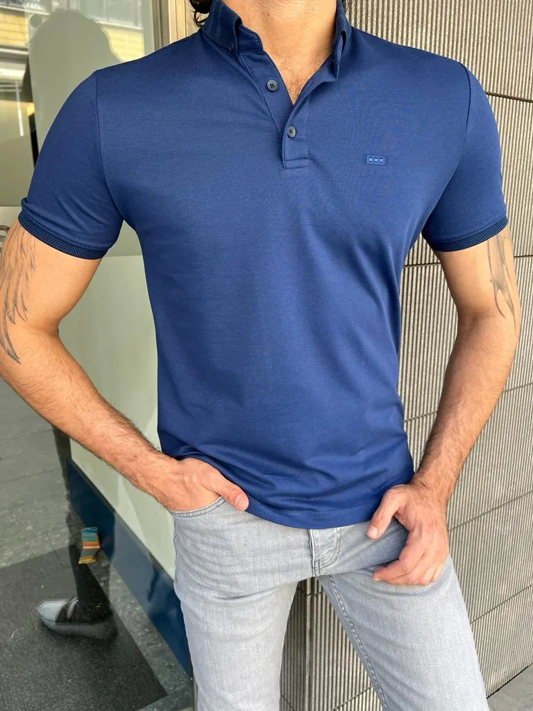 Benson Slim Fit Blue Polo Tees