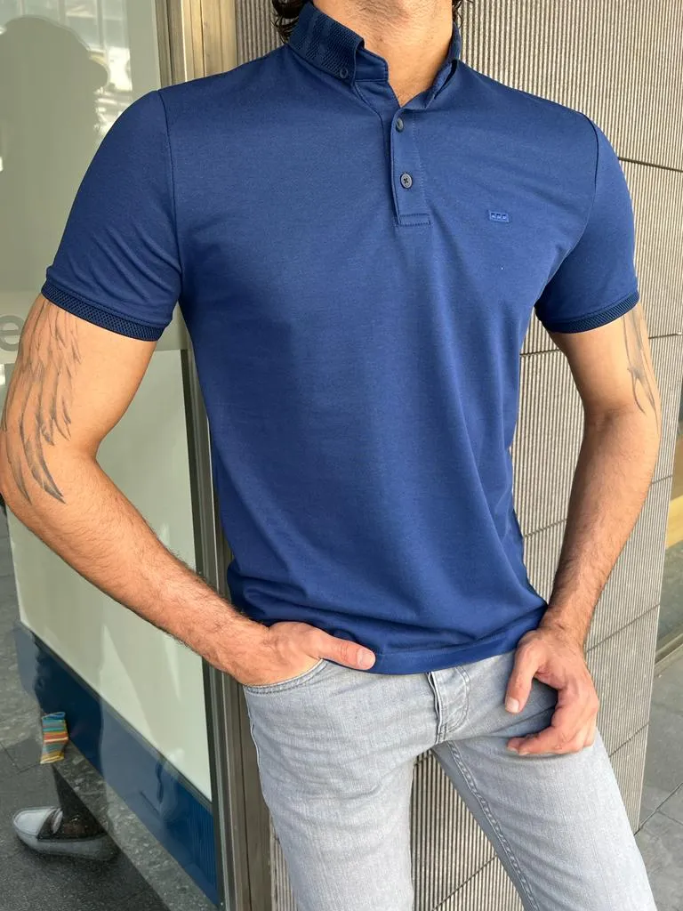 Benson Slim Fit Blue Polo Tees