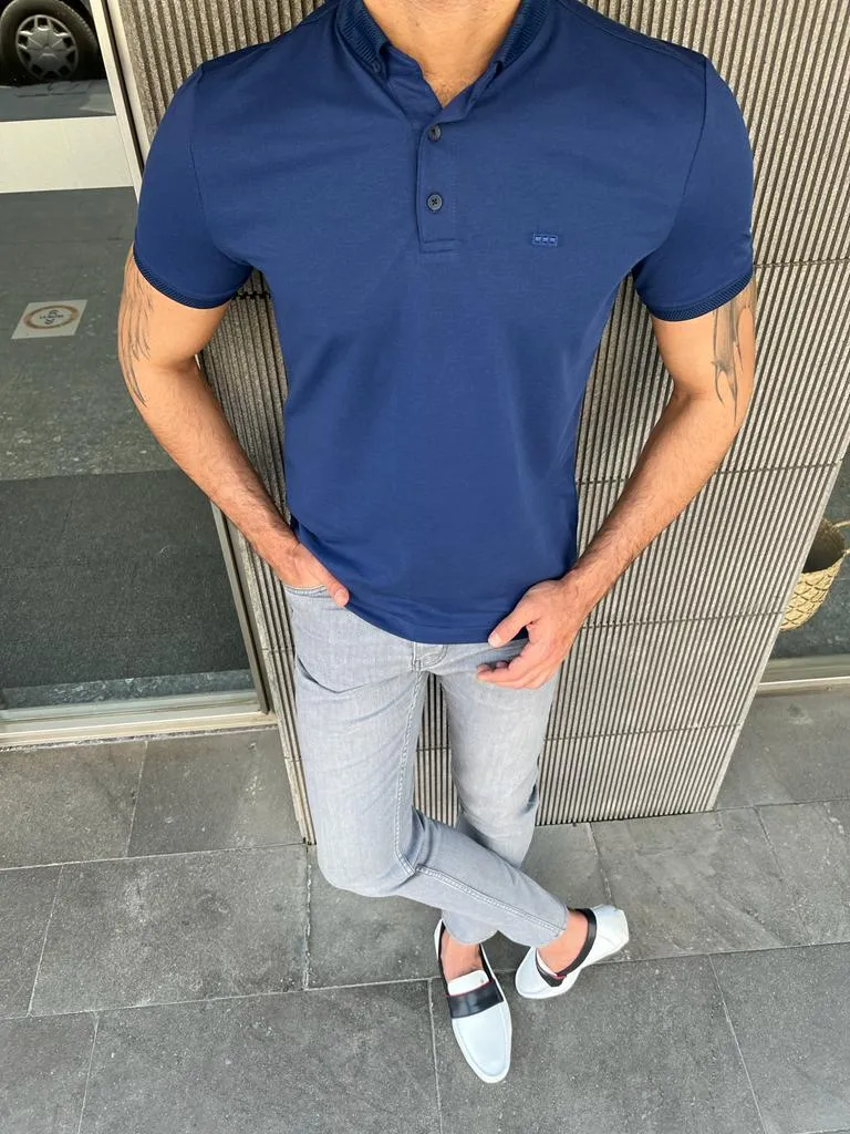 Benson Slim Fit Blue Polo Tees