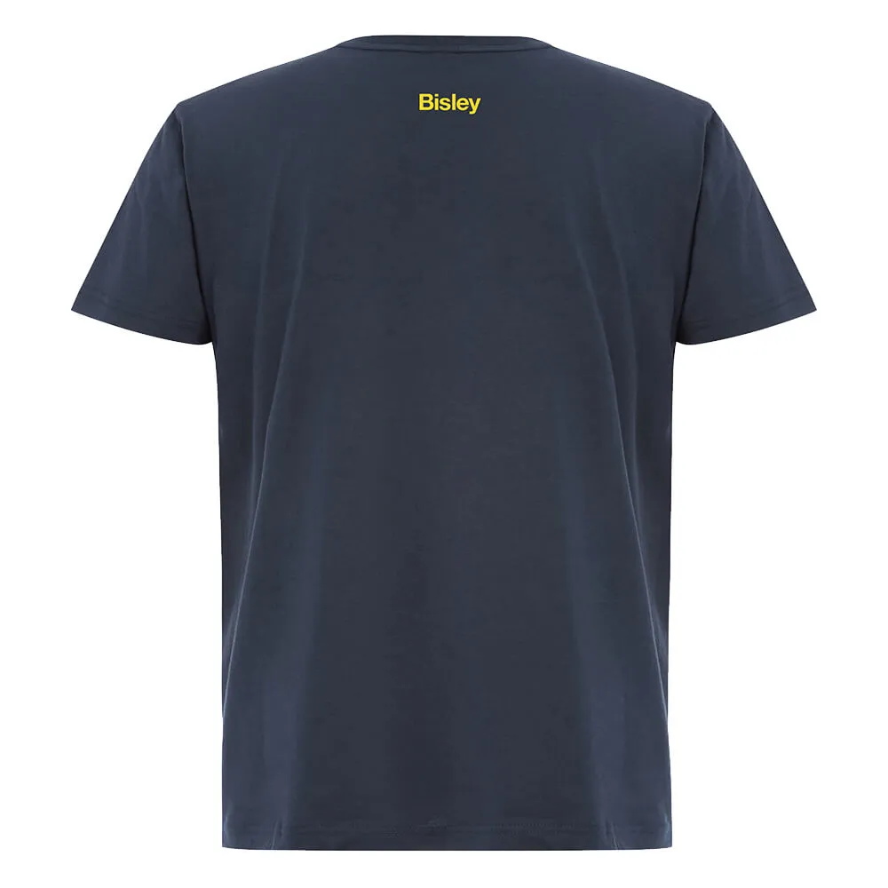 Bisley BKT097 Mens Flipped Logo Tee Short Sleeve Navy