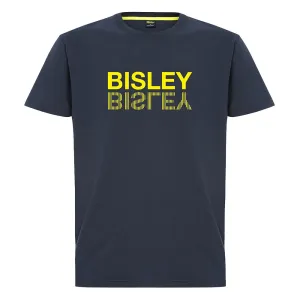 Bisley BKT097 Mens Flipped Logo Tee Short Sleeve Navy