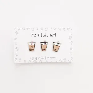 Boba Pin Set of 3