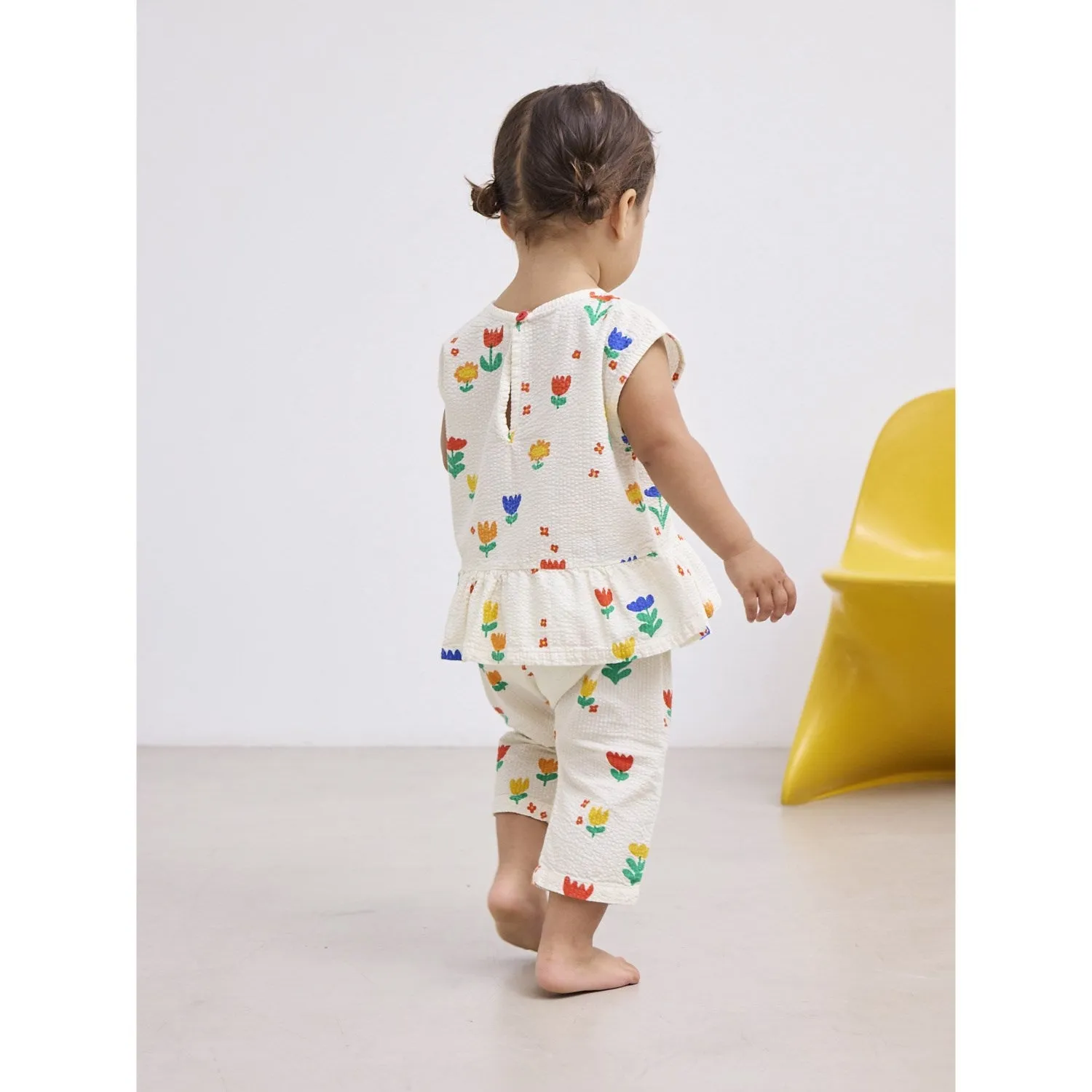 Bobo Choses Offwhite Garden Party All Over Woven Harem Pants