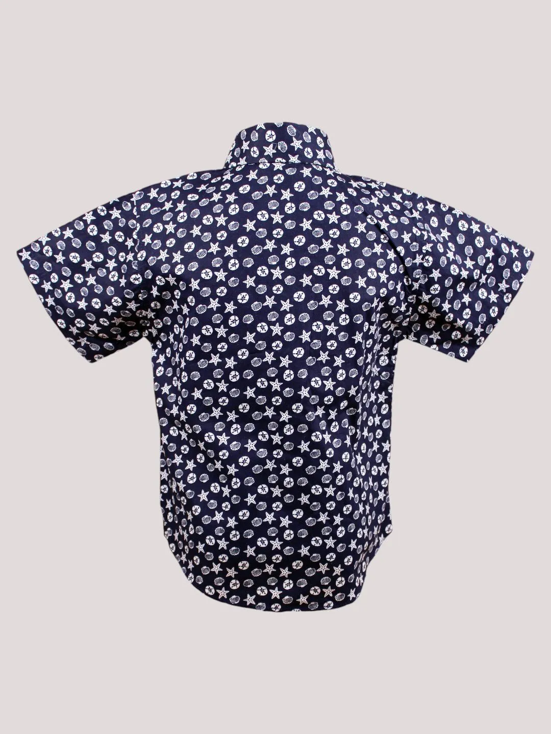 Boys’ Blue Camo Print Shirt with Black Bow Tie – Trendy Short Sleeve Outfit