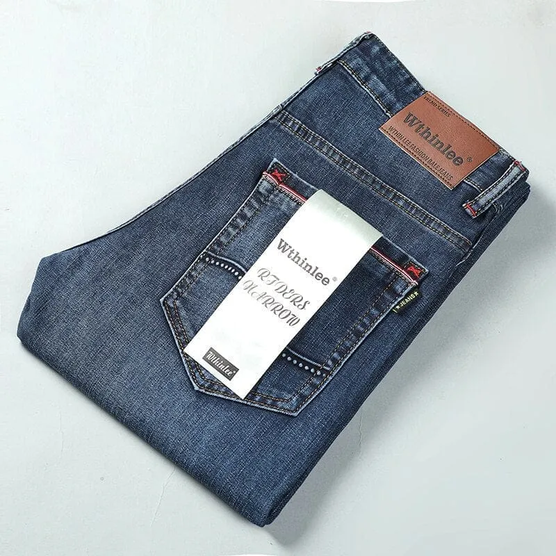 Brand New Men's Jeans Business Casual Elastic Denim Pants