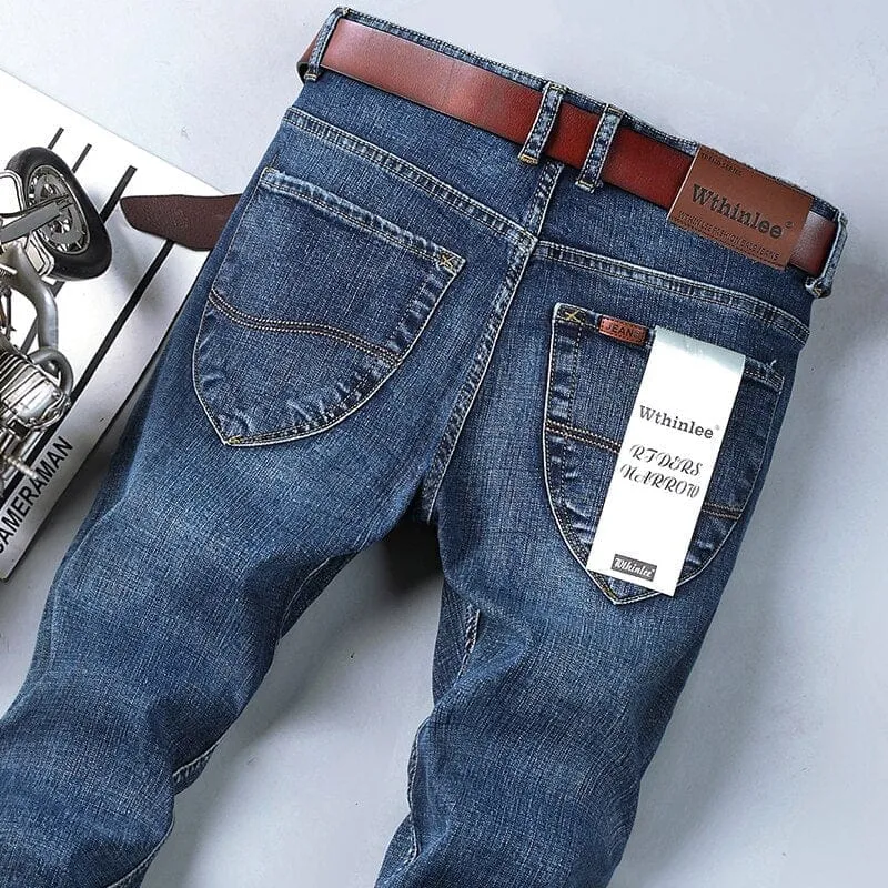 Brand New Men's Jeans Business Casual Elastic Denim Pants