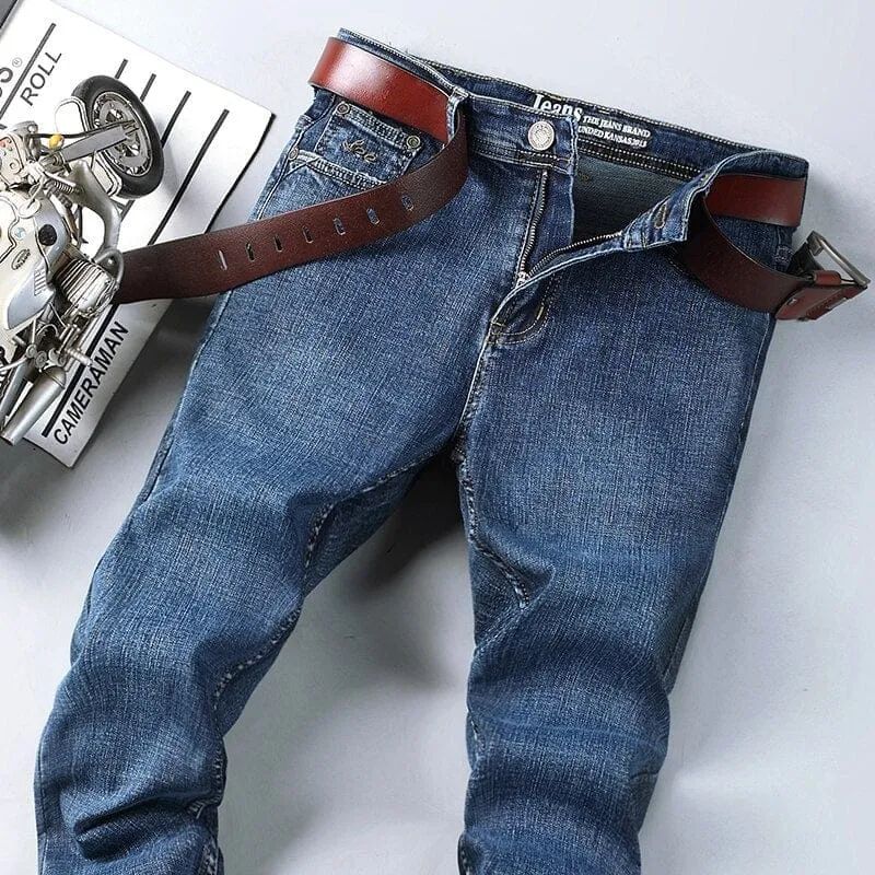 Brand New Men's Jeans Business Casual Elastic Denim Pants