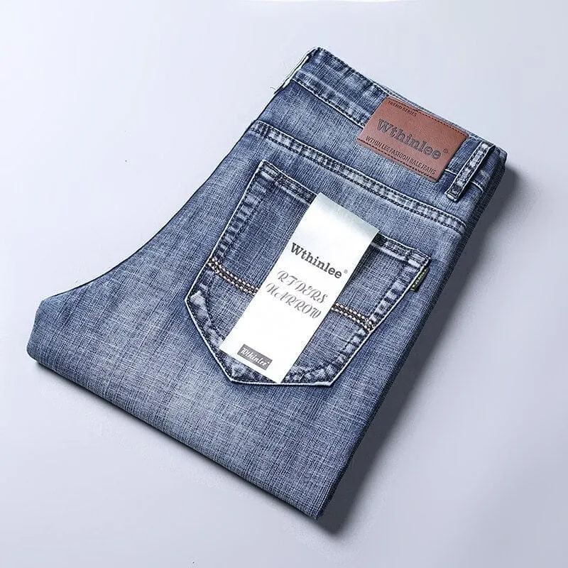 Brand New Men's Jeans Business Casual Elastic Denim Pants