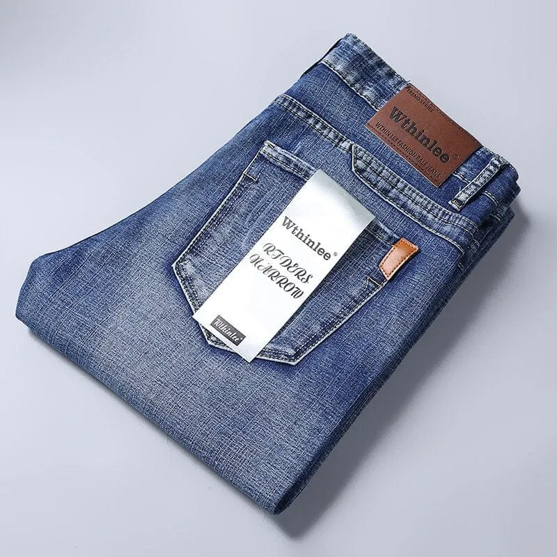 Brand New Men's Jeans Business Casual Elastic Denim Pants