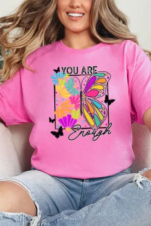 Butterfly You Are Enough Short Sleeve Relaxed Fit T-Shirt
