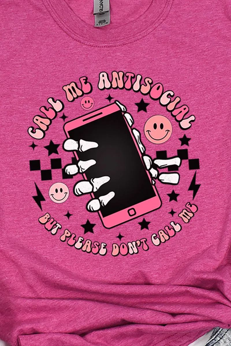 Call Me Anti-Social Softstyle Adult T-Shirt