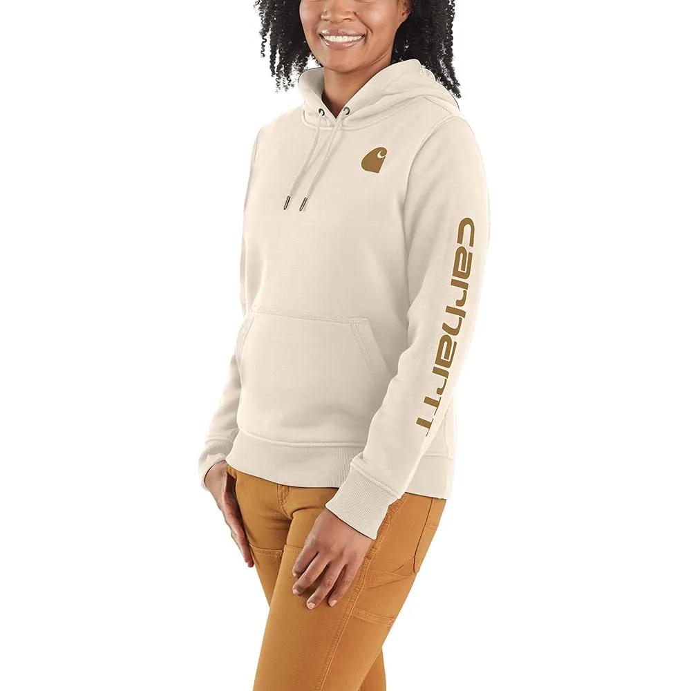 Carhartt 102791 Women's Relaxed Fit Midweight Logo Sleeve Graphic Sweatshirt