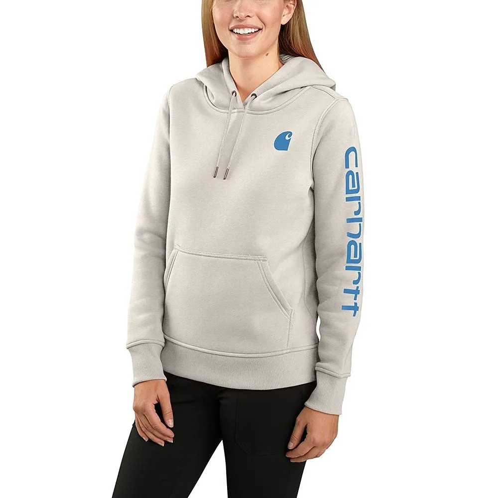 Carhartt 102791 Women's Relaxed Fit Midweight Logo Sleeve Graphic Sweatshirt