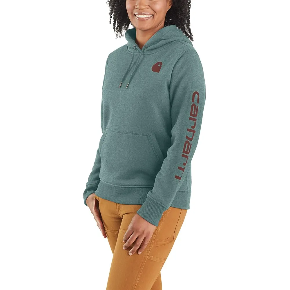 Carhartt 102791 Women's Relaxed Fit Midweight Logo Sleeve Graphic Sweatshirt