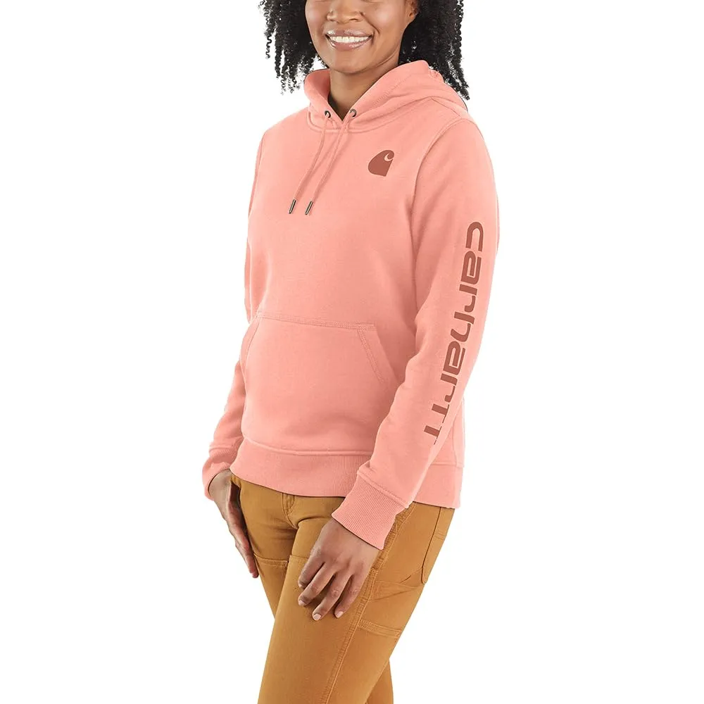 Carhartt 102791 Women's Relaxed Fit Midweight Logo Sleeve Graphic Sweatshirt
