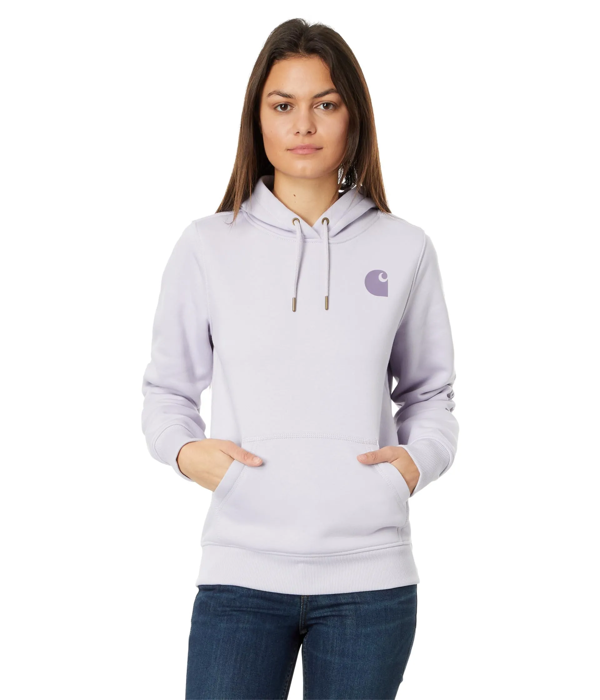 Carhartt 102791 Women's Relaxed Fit Midweight Logo Sleeve Graphic Sweatshirt