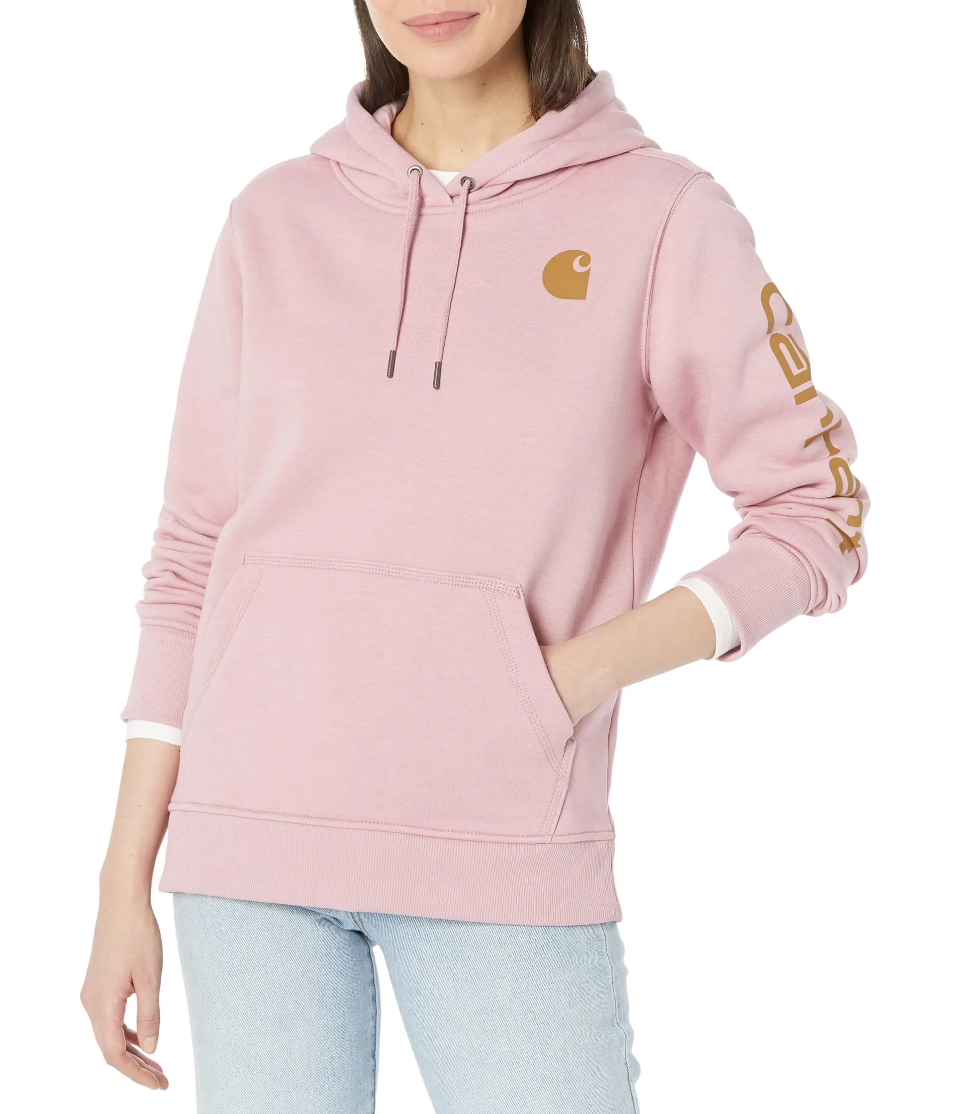 Carhartt 102791 Women's Relaxed Fit Midweight Logo Sleeve Graphic Sweatshirt