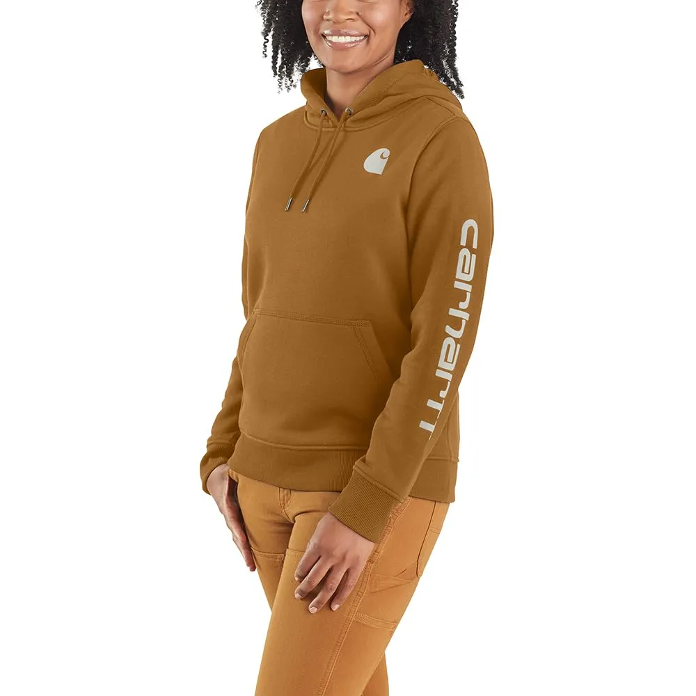 Carhartt 102791 Women's Relaxed Fit Midweight Logo Sleeve Graphic Sweatshirt