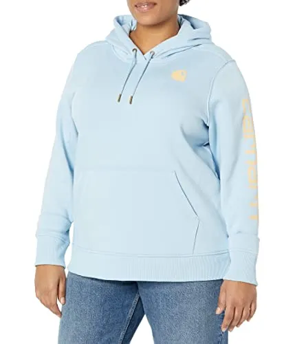 Carhartt 102791 Women's Relaxed Fit Midweight Logo Sleeve Graphic Sweatshirt