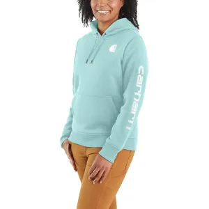 Carhartt 102791 Women's Relaxed Fit Midweight Logo Sleeve Graphic Sweatshirt