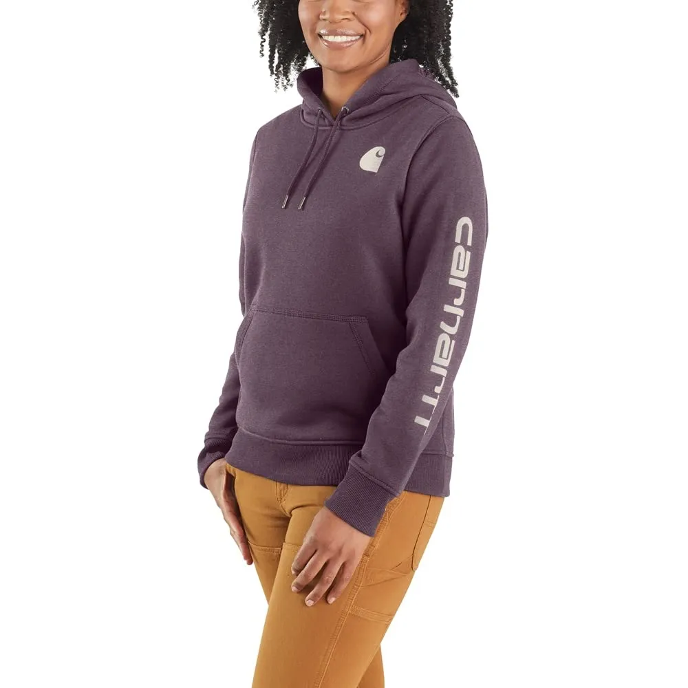 Carhartt 102791 Women's Relaxed Fit Midweight Logo Sleeve Graphic Sweatshirt