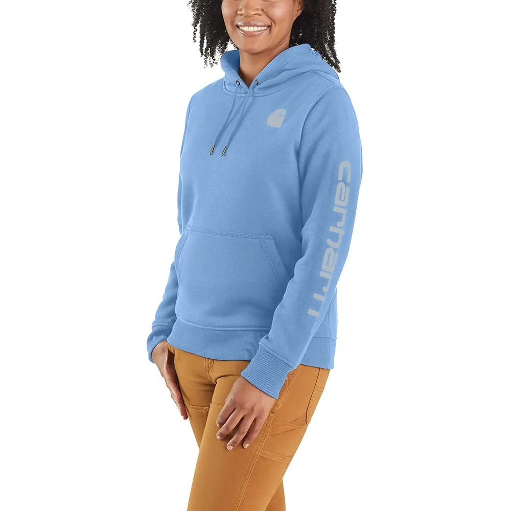 Carhartt 102791 Women's Relaxed Fit Midweight Logo Sleeve Graphic Sweatshirt