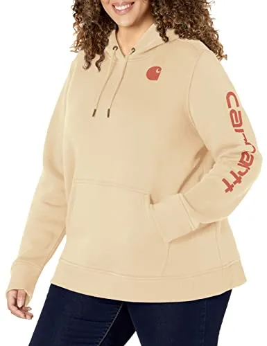 Carhartt 102791 Women's Relaxed Fit Midweight Logo Sleeve Graphic Sweatshirt