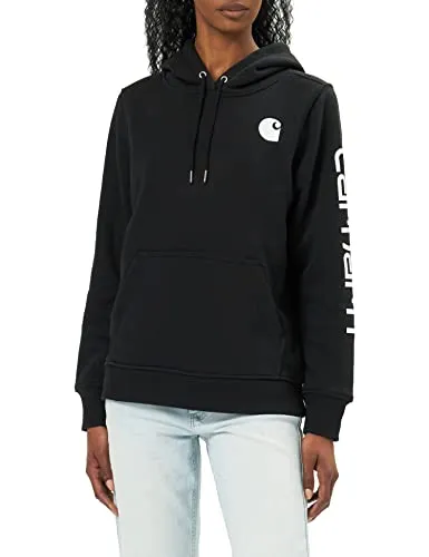 Carhartt 102791 Women's Relaxed Fit Midweight Logo Sleeve Graphic Sweatshirt