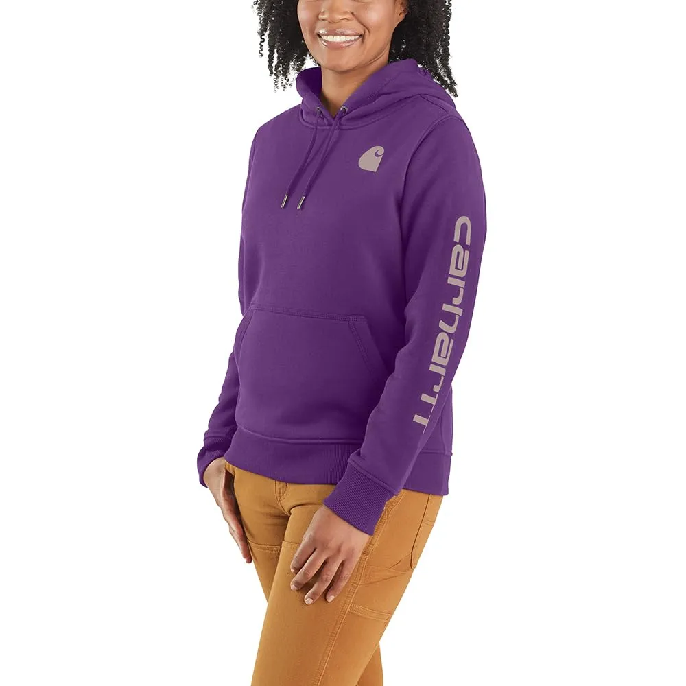 Carhartt 102791 Women's Relaxed Fit Midweight Logo Sleeve Graphic Sweatshirt