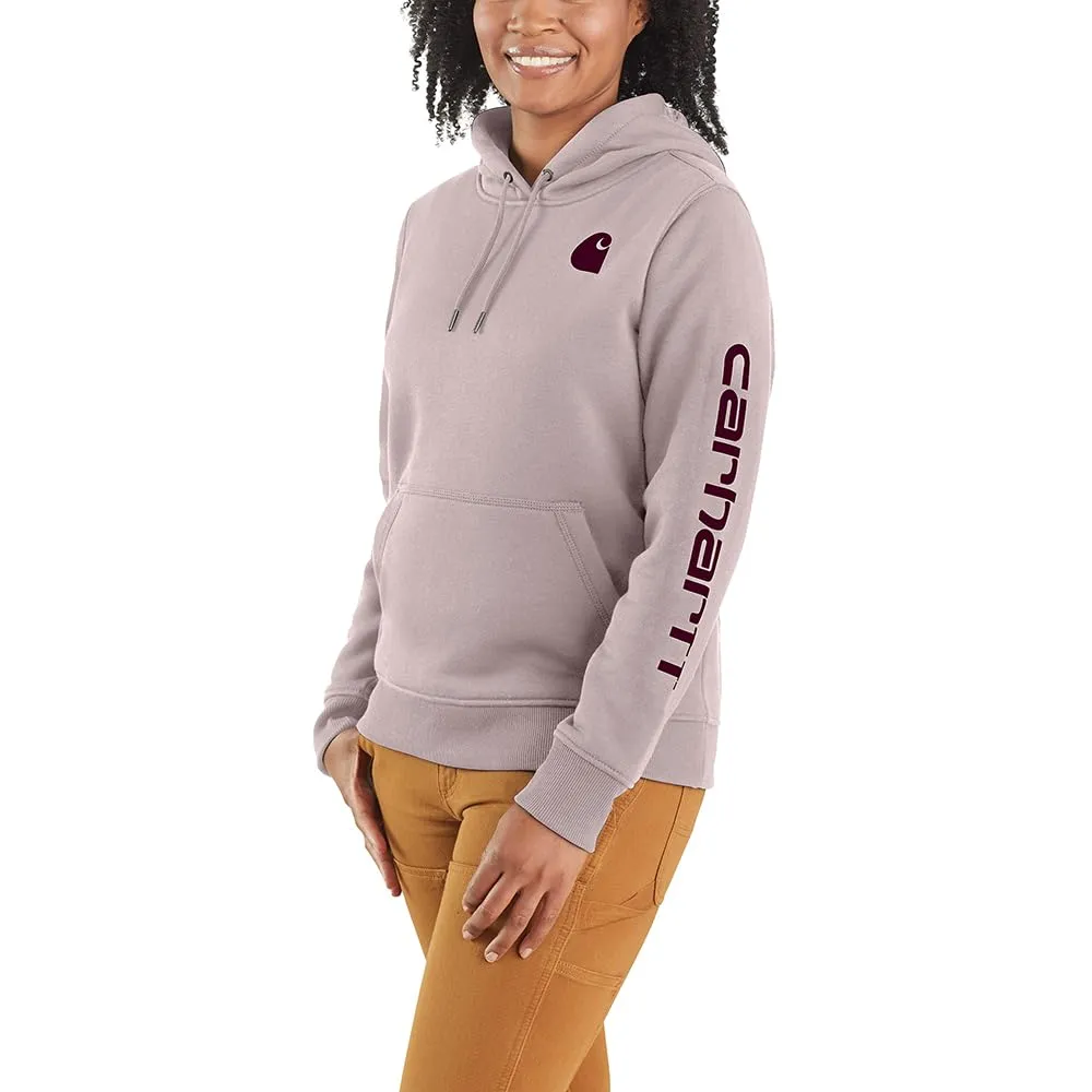 Carhartt 102791 Women's Relaxed Fit Midweight Logo Sleeve Graphic Sweatshirt