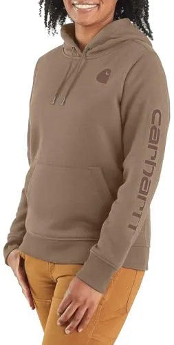 Carhartt 102791 Women's Relaxed Fit Midweight Logo Sleeve Graphic Sweatshirt