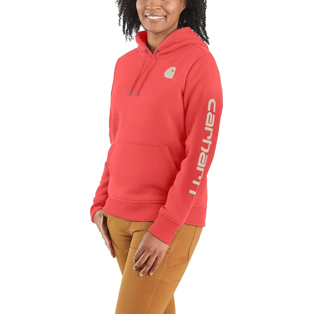 Carhartt 102791 Women's Relaxed Fit Midweight Logo Sleeve Graphic Sweatshirt