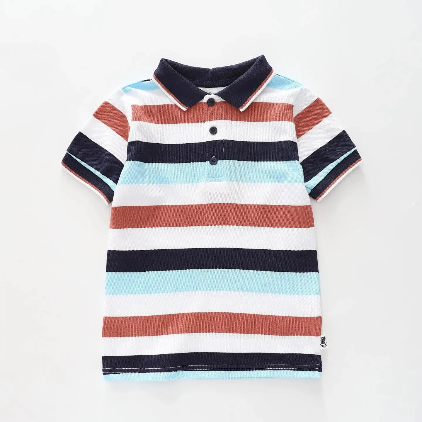 Casual Stripes Polo Top