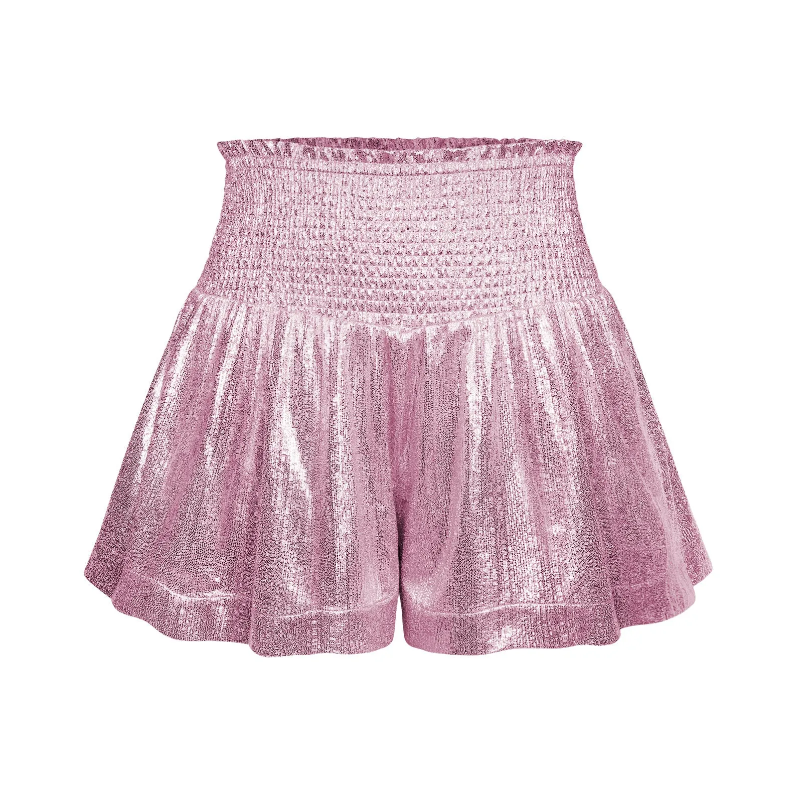CHOOSE TO SPARKLE METALLIC SHORTS - PINK