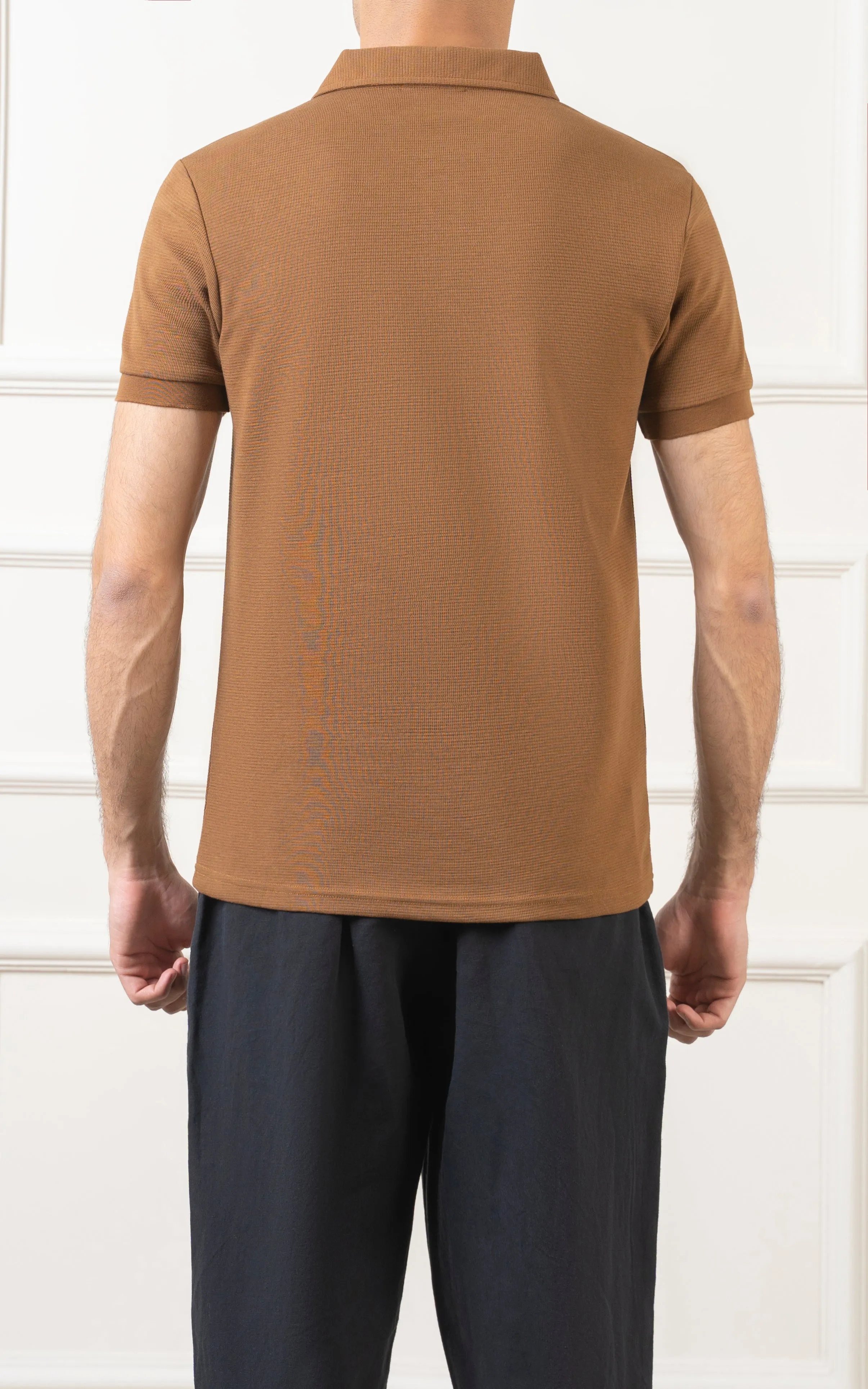 CLASSIC COLLAR  POLO BROWN