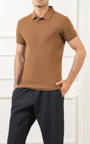 CLASSIC COLLAR  POLO BROWN