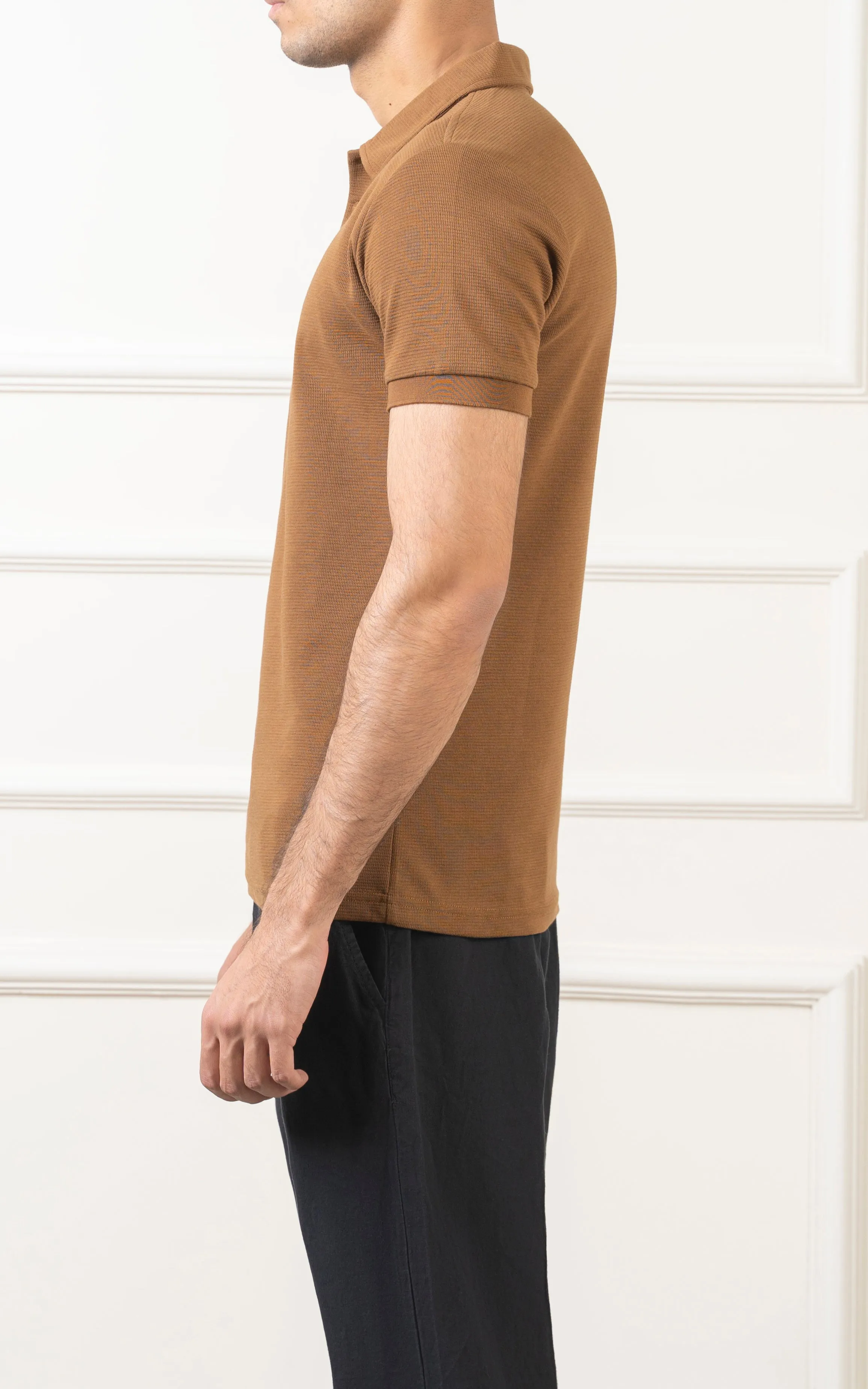 CLASSIC COLLAR  POLO BROWN