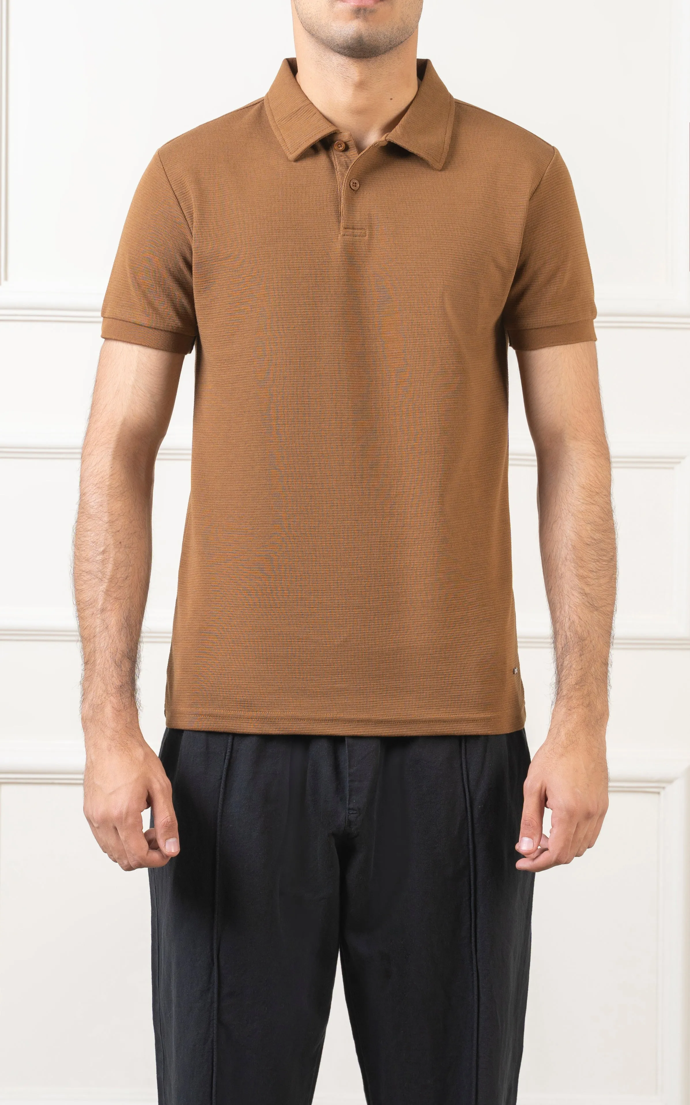 CLASSIC COLLAR  POLO BROWN